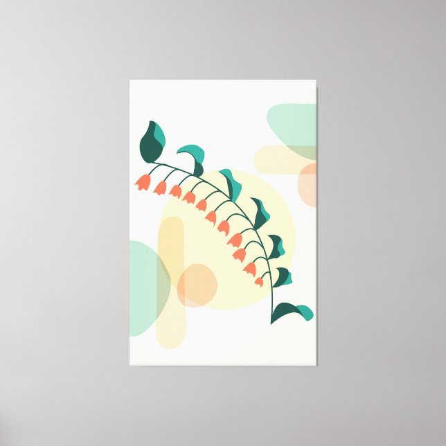 Impressão Em Tela Forma Botânica abstrato (Frente)