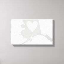 Forma do Estado do Alasca com Coração