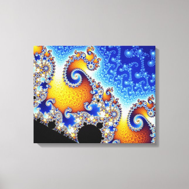 Impressão Em Tela Forma Fractal Bidimensional Definida como Mandelbr (Frente)
