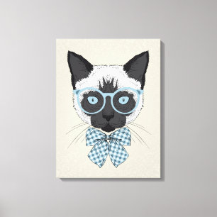 Impressão Em Tela Forma Smart do gato Siamese