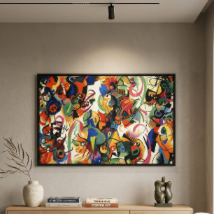 Impressão Em Tela Formas coloridas contemporâneas abstratas modernas