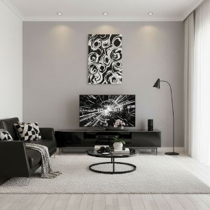 Impressão Em Tela Formas de círculo contemporâneo moderno abstrato