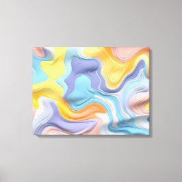 Impressão Em Tela Formas de Fluido Plástico