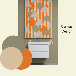 Impressão Em Tela Formas e listras geométricas modernas de abstrato,