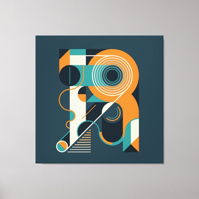 Impressão Em Tela Formas Geométricas de abstrato (Frente)