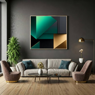 Impressão Em Tela Formas Minimalistas Abstratas Modernas