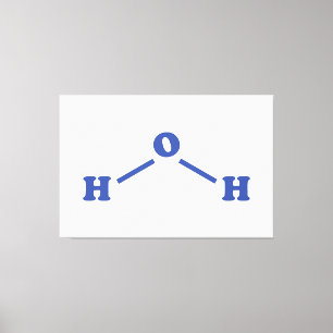 Impressão Em Tela Fórmula Química Molecular Água
