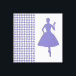 Impressão Em Tela Forno Moderno Roxo com Silhout de Moda<br><div class="desc">Padrão moderno de Houndstooth do século médio na paleta colorida "Moods Modernos" de Emporio Moffa,  que lembra as cores da cozinha,  da moda e do decoro doméstico dos anos 50.</div>