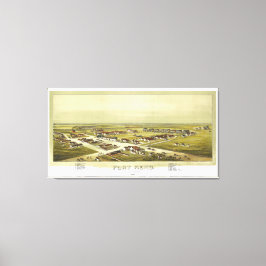 Impressão Em Tela Fort Reno Oklahoma Territory 1891 Lithograph