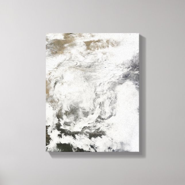 Impressão Em Tela Forte queda de neve na China (Frente)