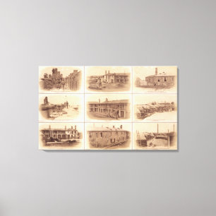 Impressão Em Tela Fortes Sumter & Moultrie