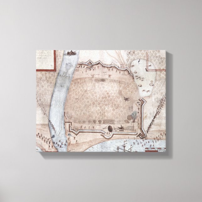 Impressão Em Tela Fortified Encampi, Porto Rico (Frente)