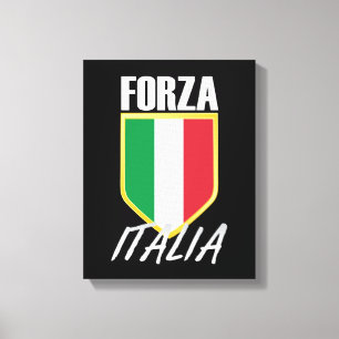 Impressão Em Tela Forza Italia Flag Soccer