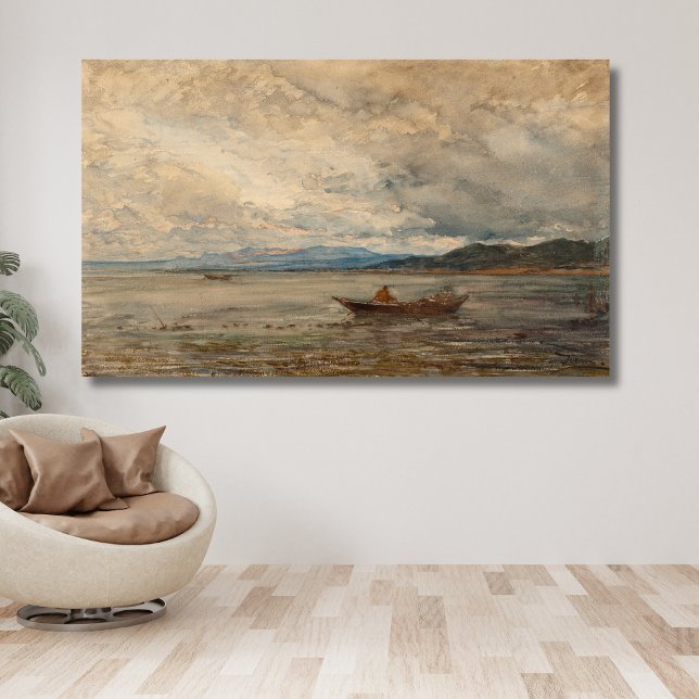 Impressão Em Tela Fos, Environs De Martigues - Félix Ziem (Criador carregado)