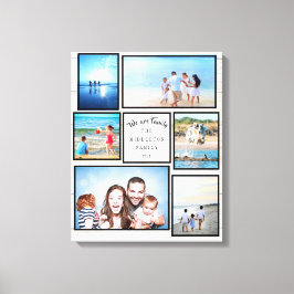 Impressão Em Tela Foto Collage Família Rustic Somos Família