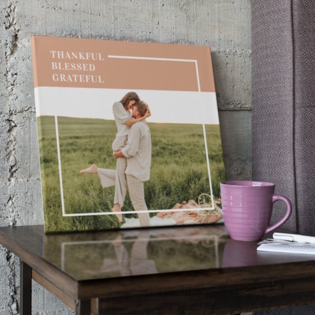 Impressão Em Tela Foto da família moderna | Agradecido Grateful (Criador carregado)