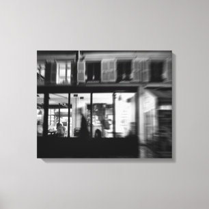 Impressão Em Tela Foto da noite parisiense moderna e legal