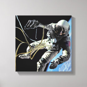 Impressão Em Tela Foto da primeira caminhada espacial do astronauta