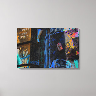 Impressão Em Tela Foto da rua dos grafites da Nova Iorque