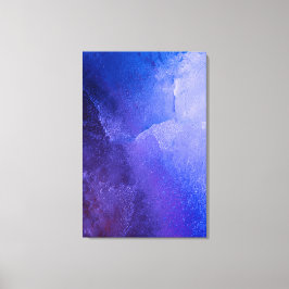 Impressão Em Tela Foto de Abstrato de Arte de Gelo Roxo Azul