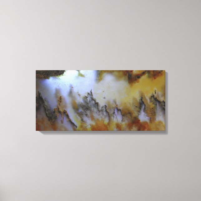 Impressão Em Tela Foto de Agate Mossy Natural de 3 painéis (Frente)