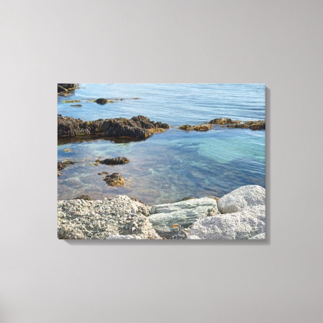 Impressão Em Tela Foto de Baixo Costeiro Translúcido Oceano Atlântic (Frente)