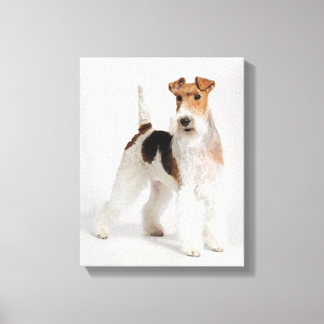 Impressão Em Tela Foto de Cão de Fox Terrier com Fio (Frente)