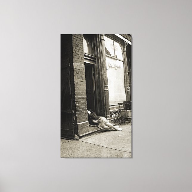 IMPRESSÃO EM TELA FOTO DE CARRUAGEM DE BEBÊ DA MULHER COLLAPSEM ERA (Frente)