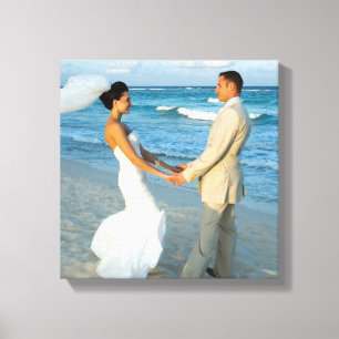 Impressão Em Tela Foto de Casamento 12"x12"