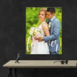 Impressão Em Tela Foto de casamento personalizado para sempre<br><div class="desc">Celebrar para sempre com sua foto de casamento personalizada. Modelo de foto via Pixabay licenciado sob CC0 e deve ser substituído por sua própria foto</div>