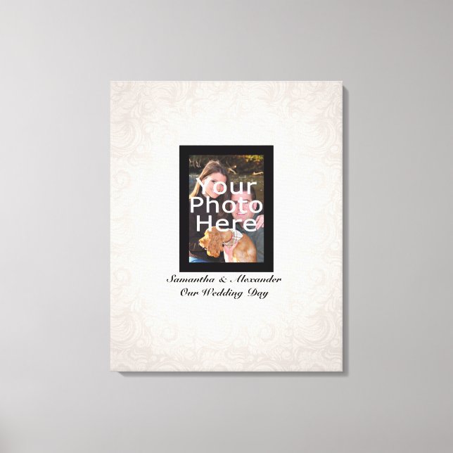 Impressão Em Tela Foto de casamento ~ Tela de assinatura de convidad (Frente)