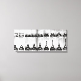 Impressão Em Tela Foto de construção da Torre Eiffel Vintage em Pari