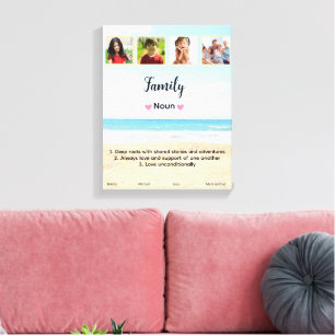 Impressão Em Tela Foto de Família Personalizada Fofa