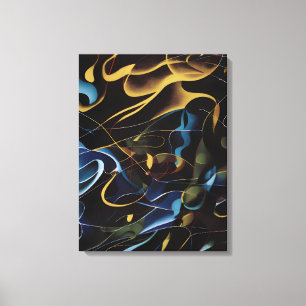 Impressão Em Tela Foto De Fecho Da Pintura De Abstrato