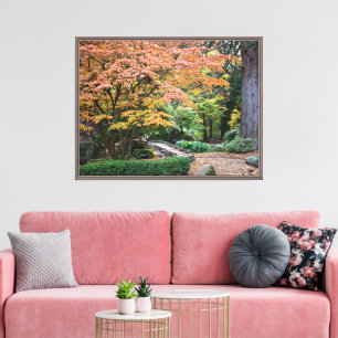Impressão Em Tela Foto de Folha de outono do Jardim Japonês