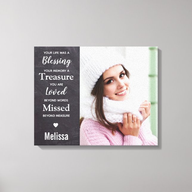 Impressão Em Tela Foto de Memória da Família (Frente)