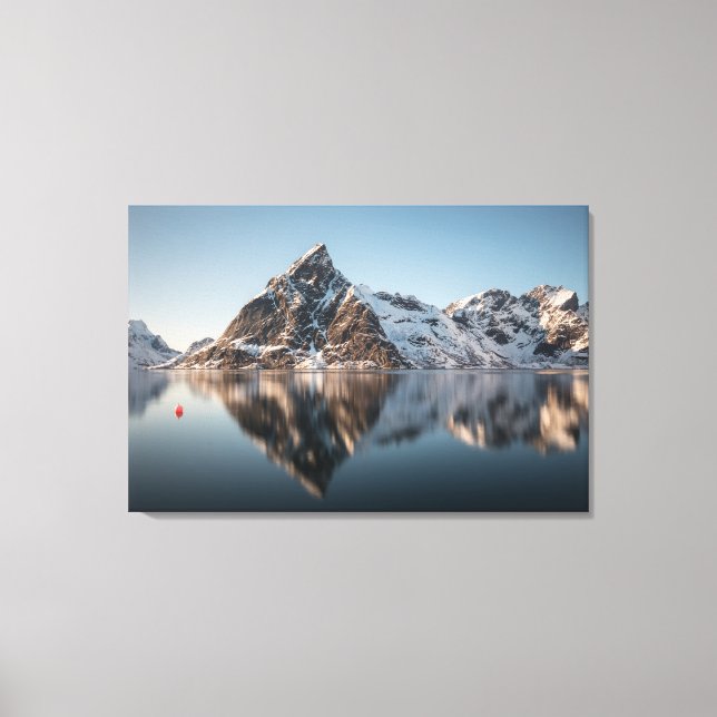 Impressão Em Tela Foto de Paisagem de Montanha Lofoten (Frente)