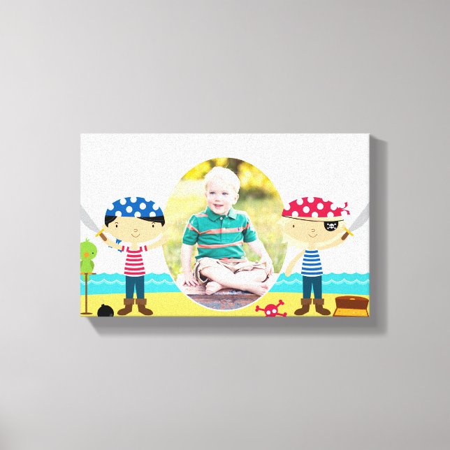 Impressão Em Tela Foto de Piratas [12,6x8 Polegadas] (Frente)