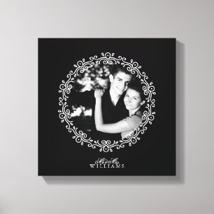 Impressão Em Tela Foto decorativa extravagante preto e branco do