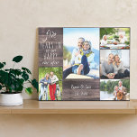 Impressão Em Tela Foto do Aniversário de Casamento Colagem Madeira M<br><div class="desc">O Aniversário do Casamento estendeu a canvas que você pode personalizar por qualquer ano e 5 de suas fotos favoritas. O texto diz "# anos no nosso feliz para sempre" e a modelo está pronta para você adicionar o ano de aniversário, seu nome e data estabelecidos. O design tem um...</div>