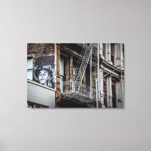 Impressão Em Tela Foto do Grafite da Rua Nova Iorque