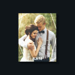 Impressão Em Tela Foto do Monograma da Trendy<br><div class="desc">Canvas de fotos geométricas modernas. Personalize-o com sua data de casamento,  nome de família ou qualquer texto de sua escolha para uma bela e única obra de arte de parede.</div>