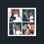 Impressão Em Tela Foto e texto personalizados de casamento de colage<br><div class="desc">Crie sua própria tela imprimindo arte de parede com seu próprio casamento,  aniversário,  noivado e fotos especiais.</div>