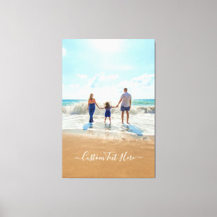 Impressão Em Tela Foto e texto personalizados - Design único