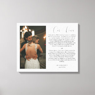 Impressão Em Tela Foto e votos personalizados do aniversário de cas