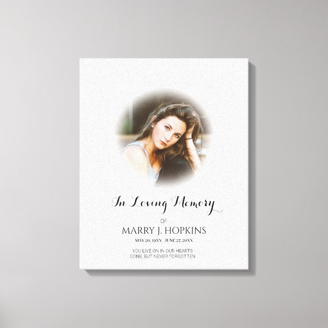 Impressão Em Tela Foto Funeral No Amor Memorial Keepsasasaokê (Frente)