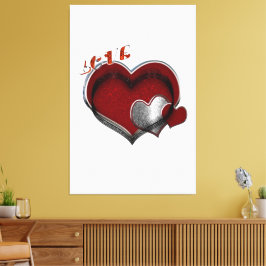 Impressão Em Tela Foto mágica cardíaca com fundo branco