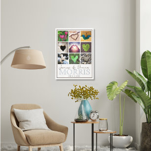 Impressão Em Tela Foto Monograma Aquecedora do Coração