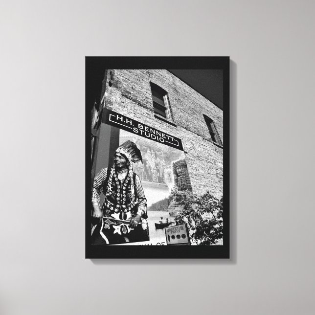 Impressão Em Tela Foto Nativa Americana (Frente)