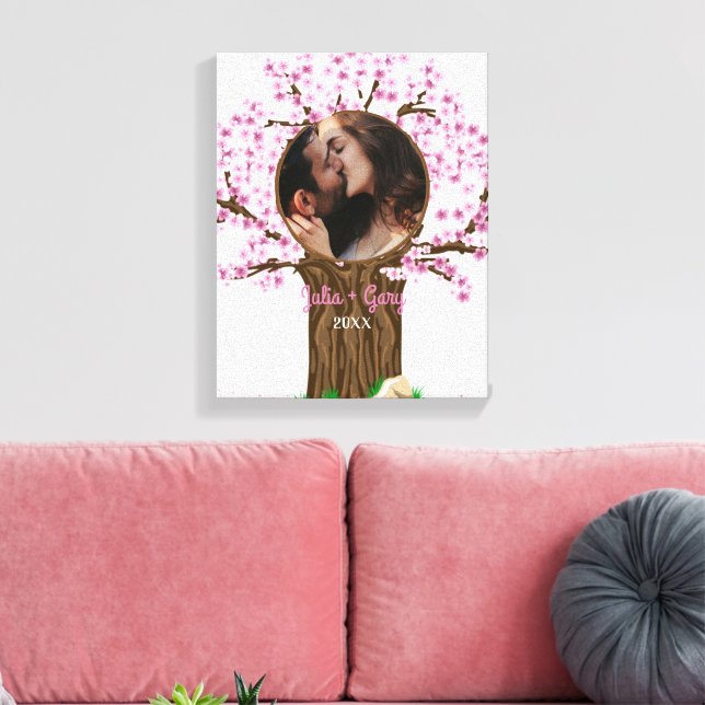 Impressão Em Tela Foto Personalizada da Família Fofa (Insitu(Sala de estar))